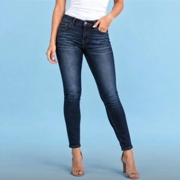 Judy Blue Denim - Judy Blue Joanne Skinny Fit Dark Indigo Wash Mid Rise Denim Stretch Jeans 8 / 28
